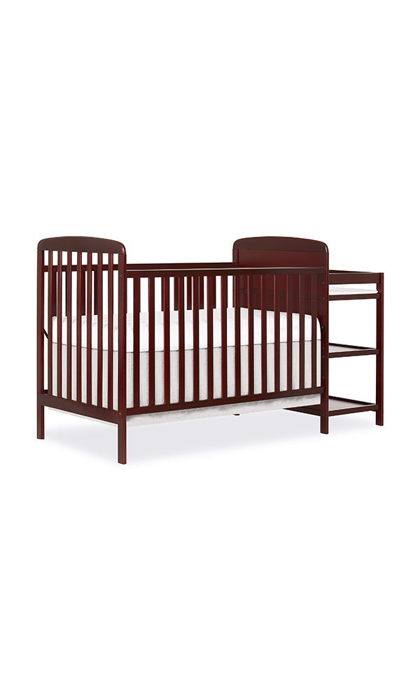 Dream On Cherry Crib With Attached Changing Table Cherry Crib With