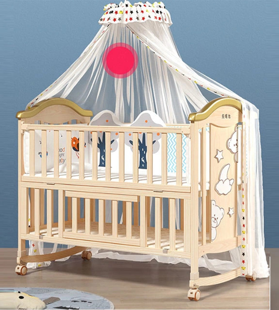 MQ 598 Baby Cot (Natural) Zubaidas Online