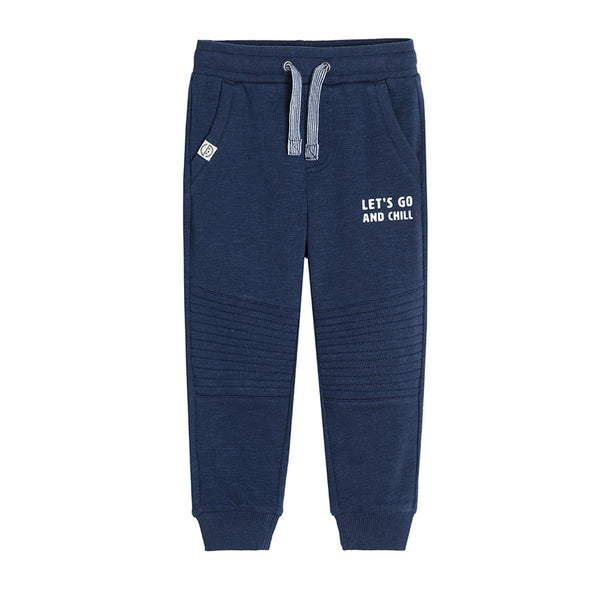 Boy's Trousers Navy Blue Lets Go and Chill CC CCB2411042