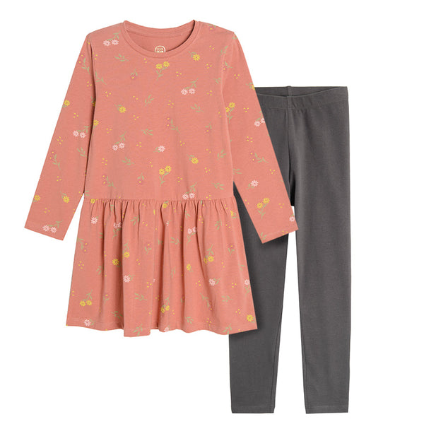 Girl's Set Dress With Long Sleeves Leggings Mix CC CCG2512025 00