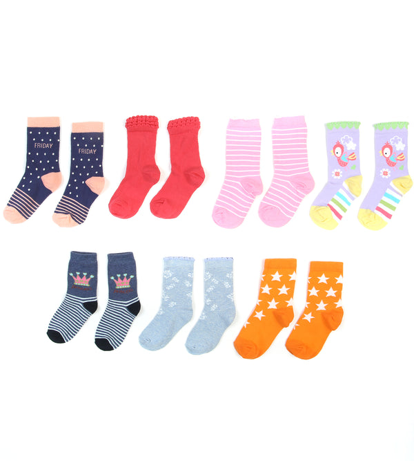 Girls Socks Pack Of 7 - 0240938