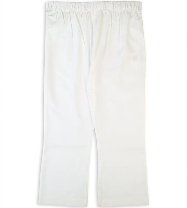 Girls Plain Trouser - White