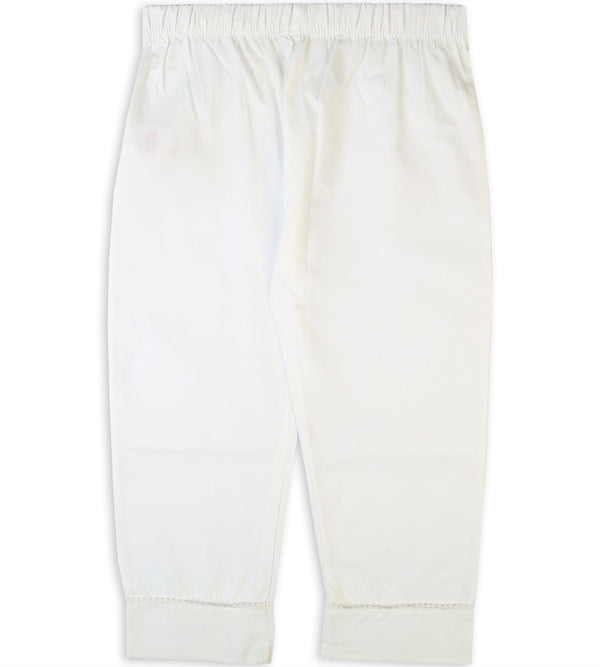 Girls Plain Trouser - White