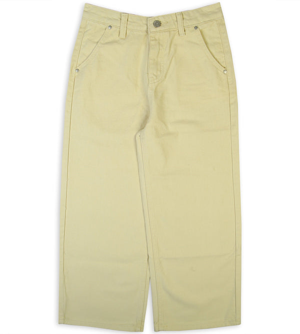 Girl's Denim Pant - Cream