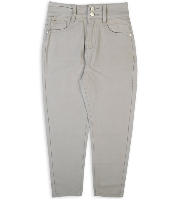 Girl's Denim Pant - Beige