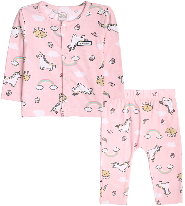 Girls 2 Pcs Night Suit - 0290824