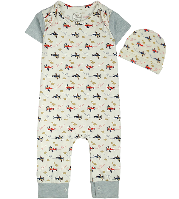 Boys Romper With Cap - 0292615