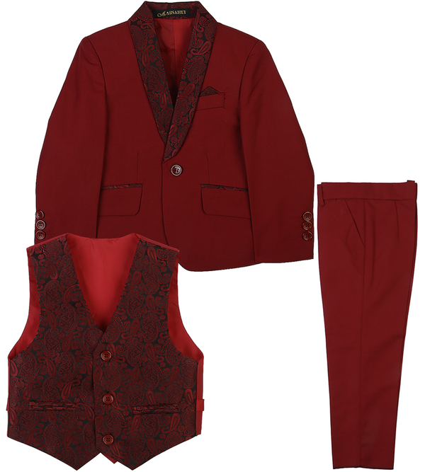 Boys 3 Pcs Coat Suit - 0294374