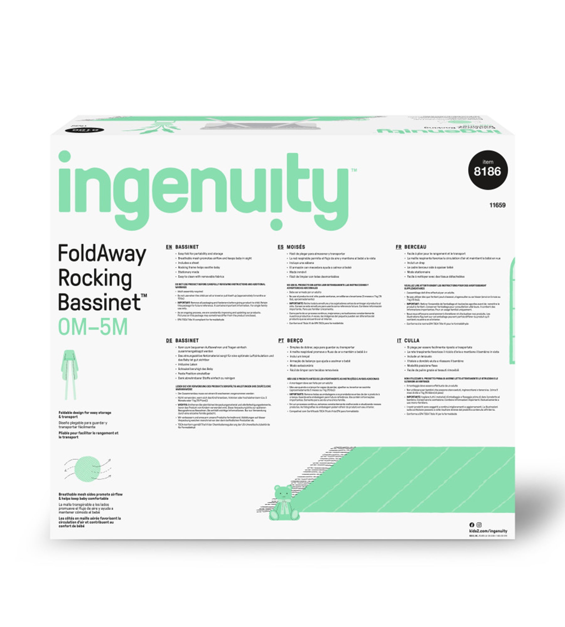 Ingenuity foldaway rocking top bassinet instructions