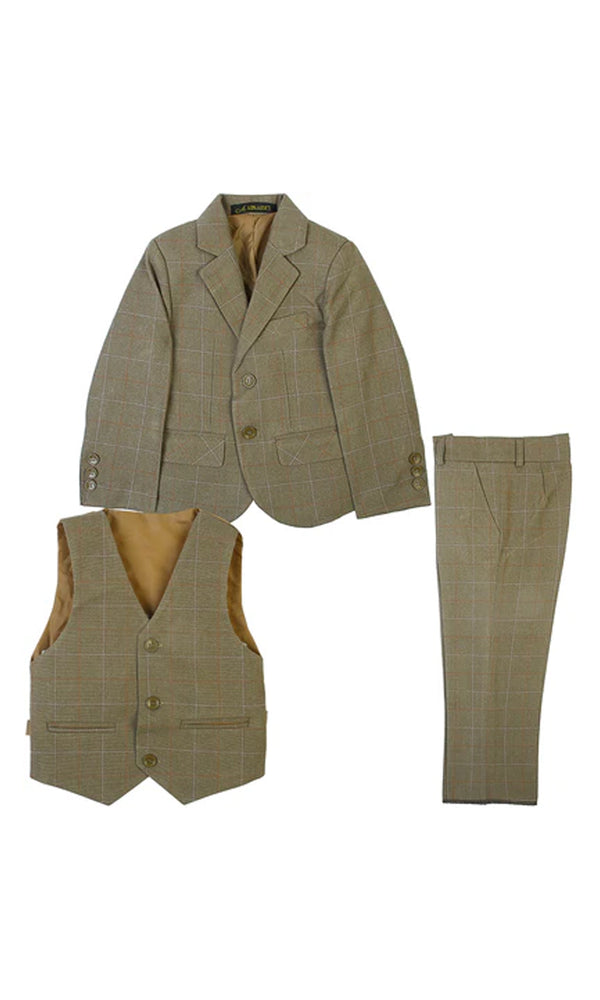 Boys 3 Pcs Coat Suit - 0294438