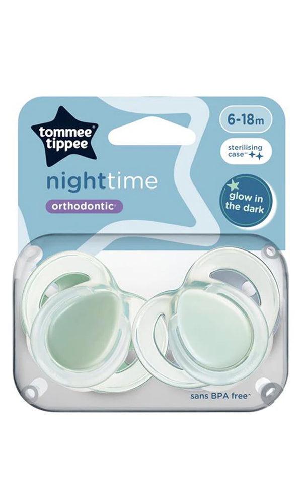 6-18M Closer to Nature Night Time 2 Orthodontic Soothers - 433362