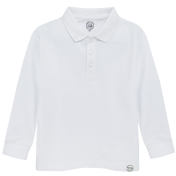 Boy's Long Sleeved Polo Shirt White CC CCB2513193