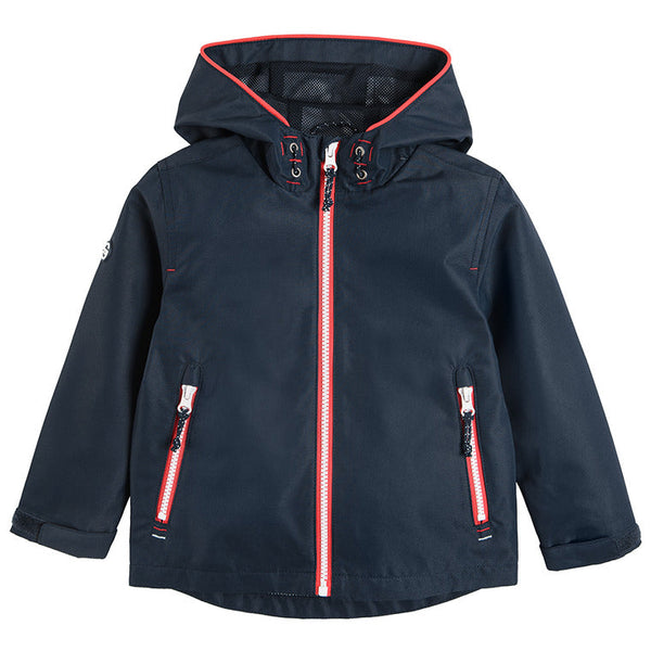 Boy's Raincoat with Hood Dark Blue Color CC COB2510216