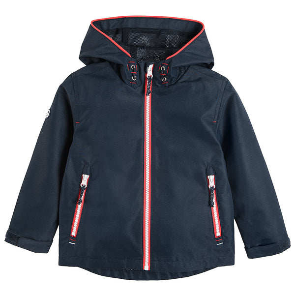 Boy's Raincoat with Hood Dark Blue Color CC COB2520231