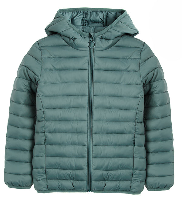 Jacket With a Hood Quilted Dark Green CC COG2521129