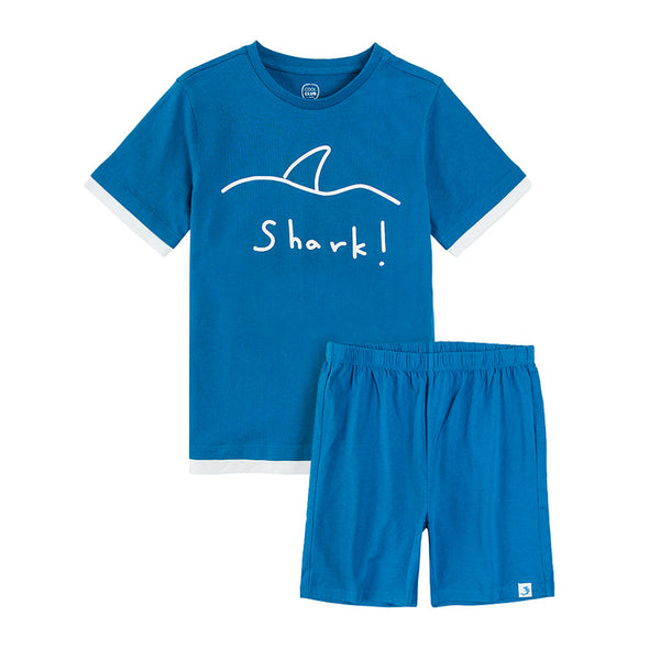 Boys 2 Pcs Suit sea Blue Color