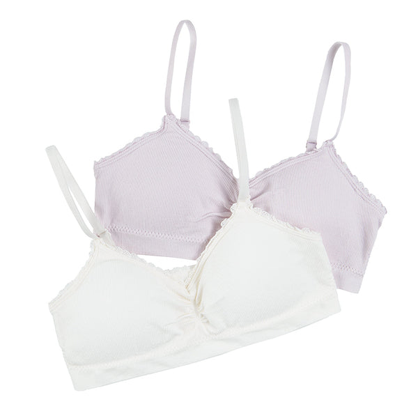 Girl's Bra Pink Ecru Set 2-Pack