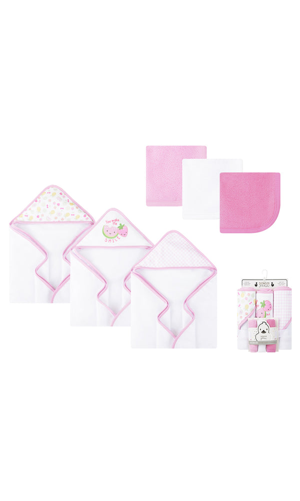 Bath Towel & Washcloth 6 Pcs Set - 0317778