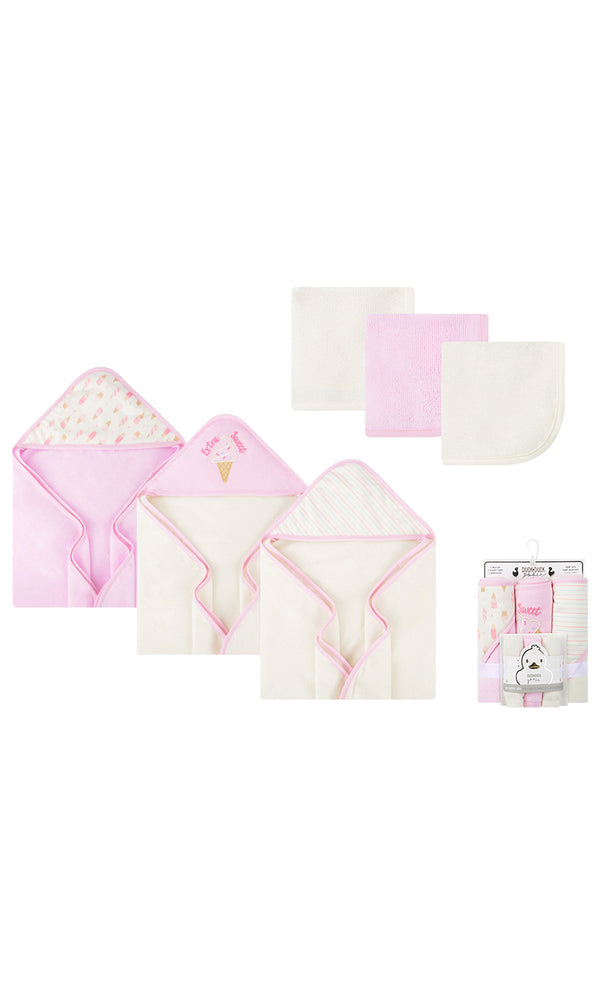 Bath Towel & Washcloth 6 Pcs Set - 0317781