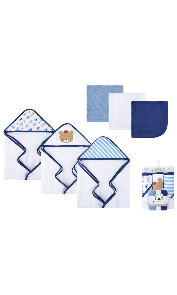 Bath Towel & Washcloth 6 Pcs Set - 0317782