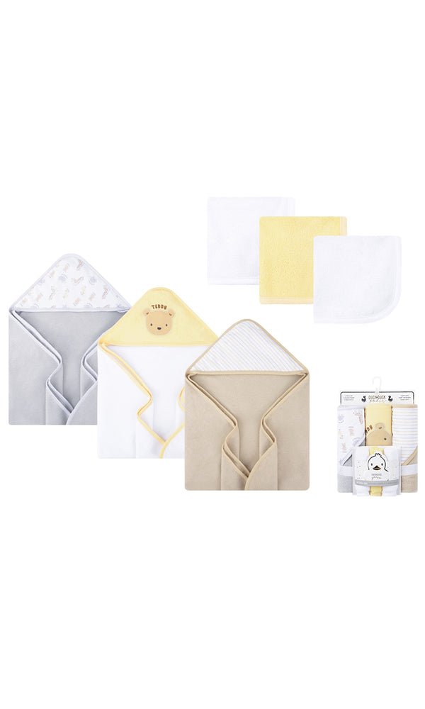 Bath Towel & Washcloth 6 Pcs Set - 0317783