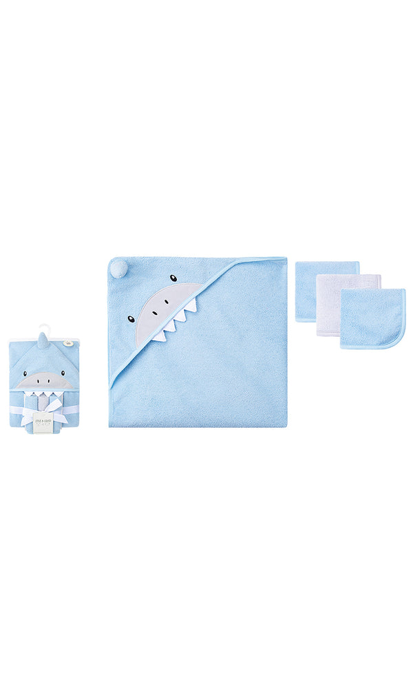 3D Hooded Towel & Washcloth Set - 0317942