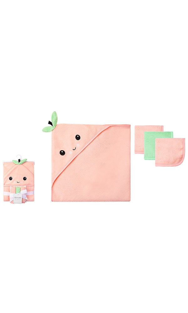 3D Hooded Towel & Washcloth Set - 0317938