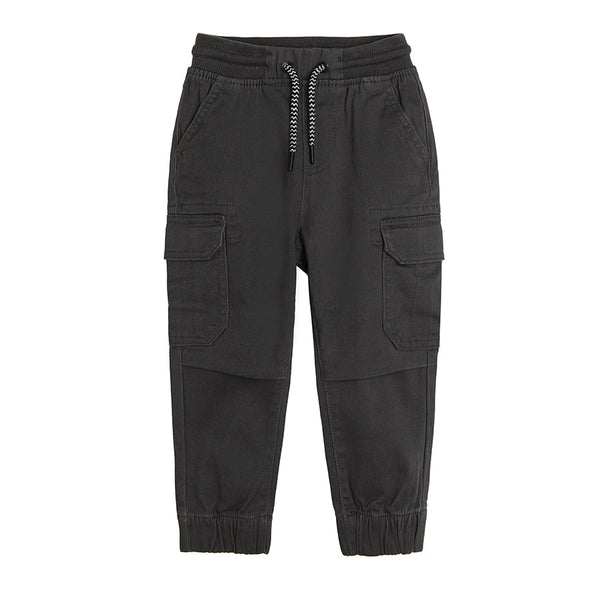 Boys Fabric Pants Jogger Dark Gray Pockets CC CCB2410377