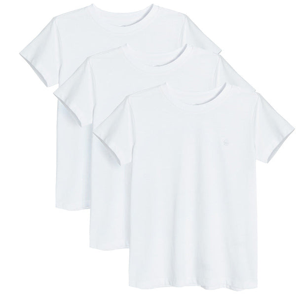 Girls T Shirt White Set 3 Pack