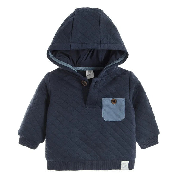 Boy's Sweatshirt With a Hood Navy Blue CC CCB2501341