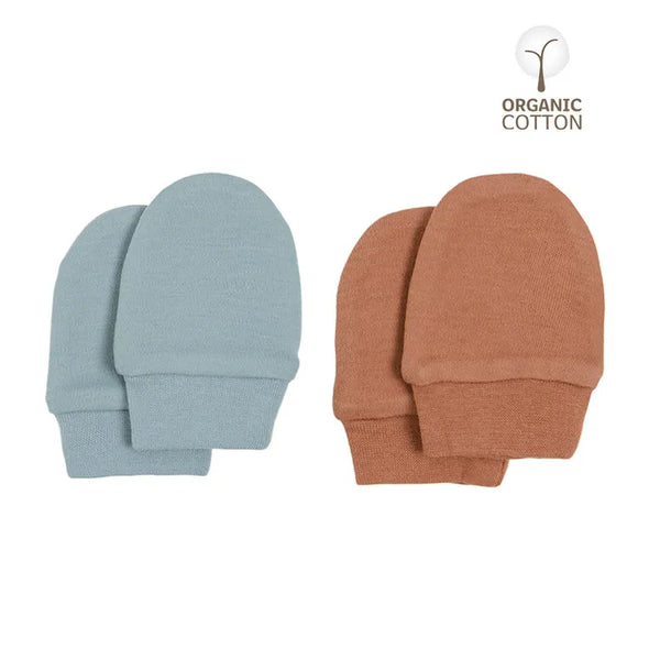 Boys' Scratch Resistant Gloves Organic Cotton Mix Set 2 Pcs CC CAB2401136 00