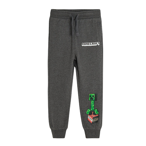 Boys' Sweat Pants Gray Melange Minecraft