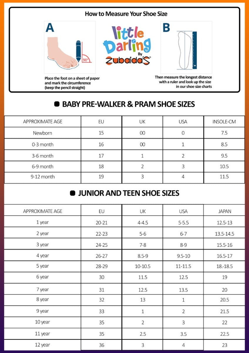 Girls shoe size deals by age