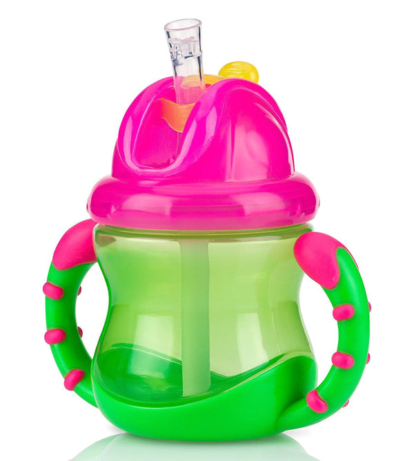 Nuby No Spill 2 Handle Straw Cup - Green