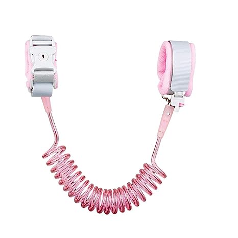 Anti Lost Wrist Link for Baby Kids with Lock (Pink)