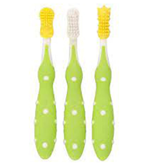 Nuby Toothbrush 3 Pcs - Green