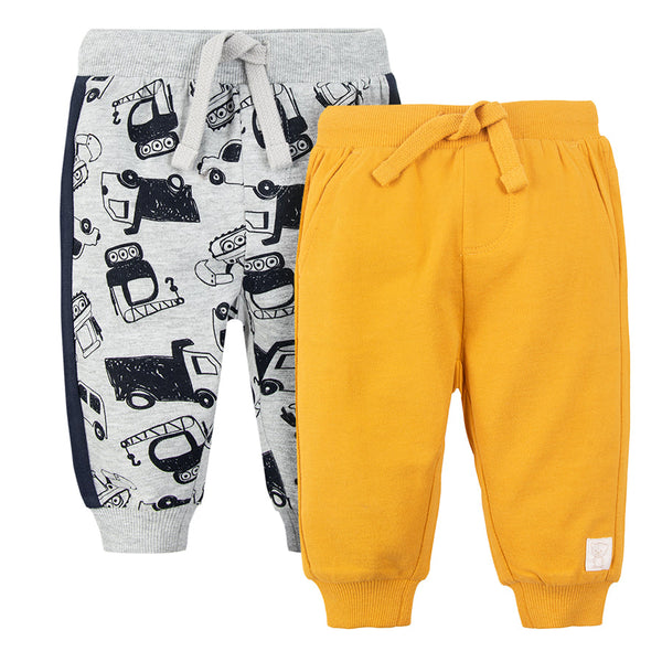 Boy's Sweat Pants Gray Yellow Set 2 Pcs CC CCB2500515 00