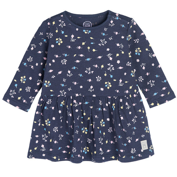 Girl's Dress with Long Sleeves Navy Blue CC CCG2500857