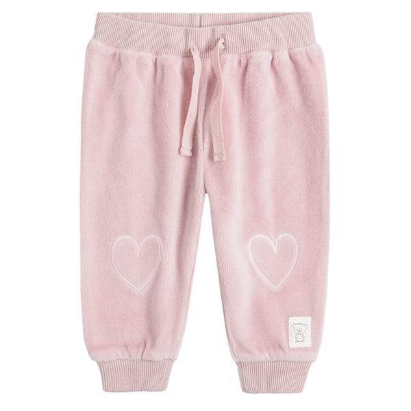 Girl's sweatpants velor pink CC CCG2501609