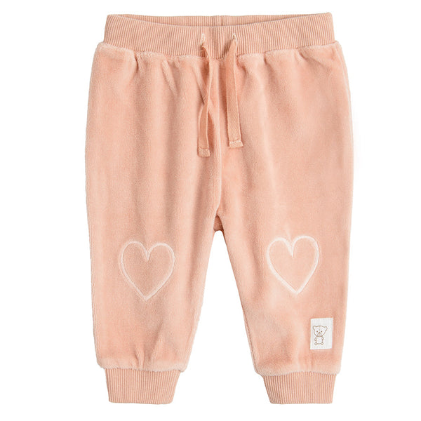 Girl's Sweatpants Velor Light Brown CC CCG2501610