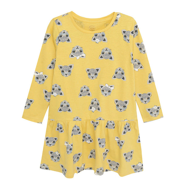 Girl's Dress with Long Sleeves Yellow CC CCG2511140