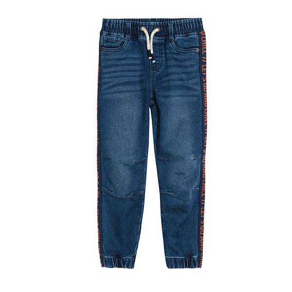 Boy's Jeans Pull On Fit Dark Denim Let's Go And Chill CC CJB2411029
