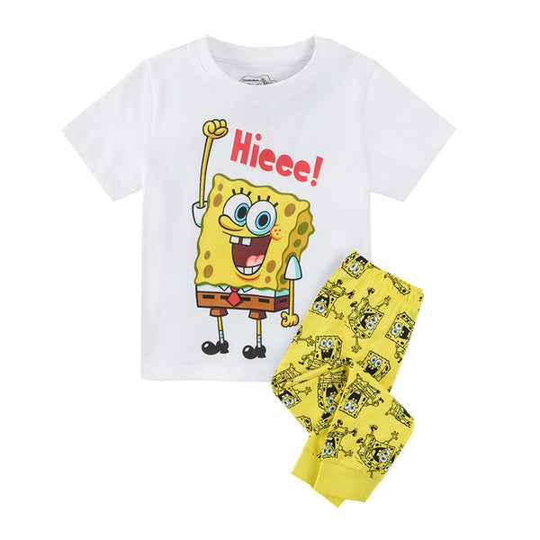 Pajamas For Boys White And Yellow SpongeBob CC LUB2410873 00