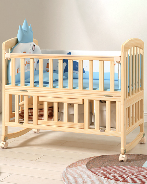 Mom Squad Baby Cot (Natural) WBB Z29 (0242600) Zubaidas Online